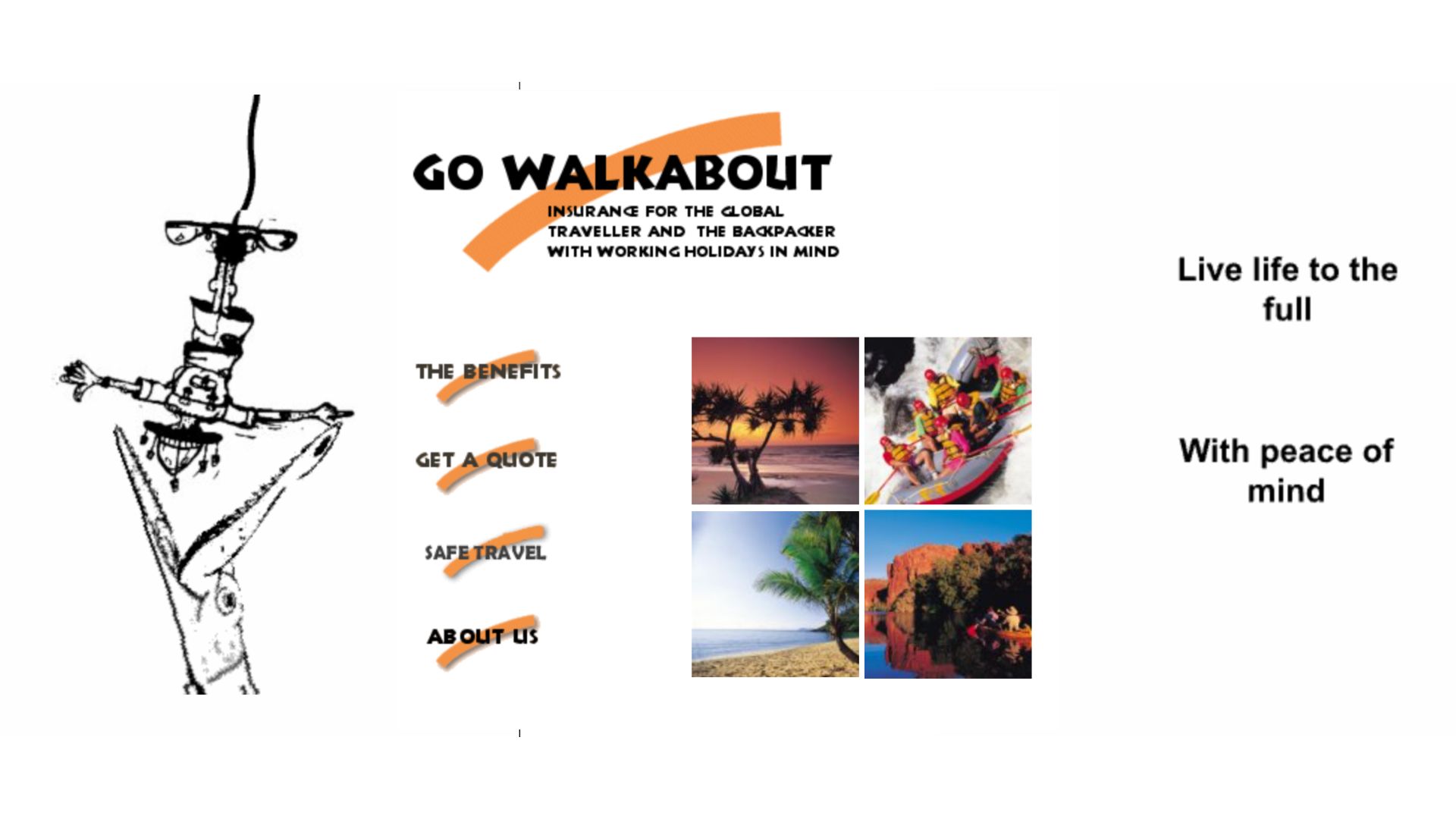 Original Go Walkabout website design with the same vision as today