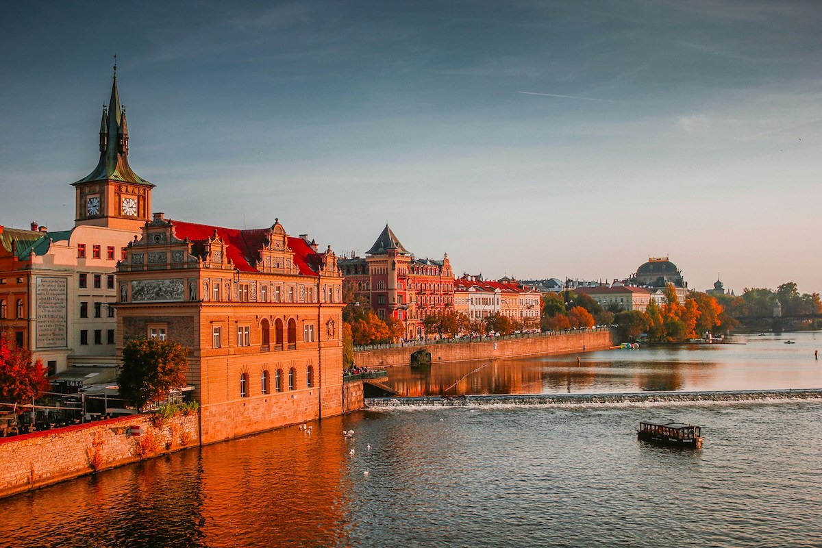 Charles Bridge, Prague, Praha, Czech Republic in sunlight