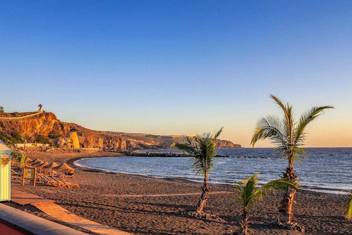 An empty beach in Tenerife