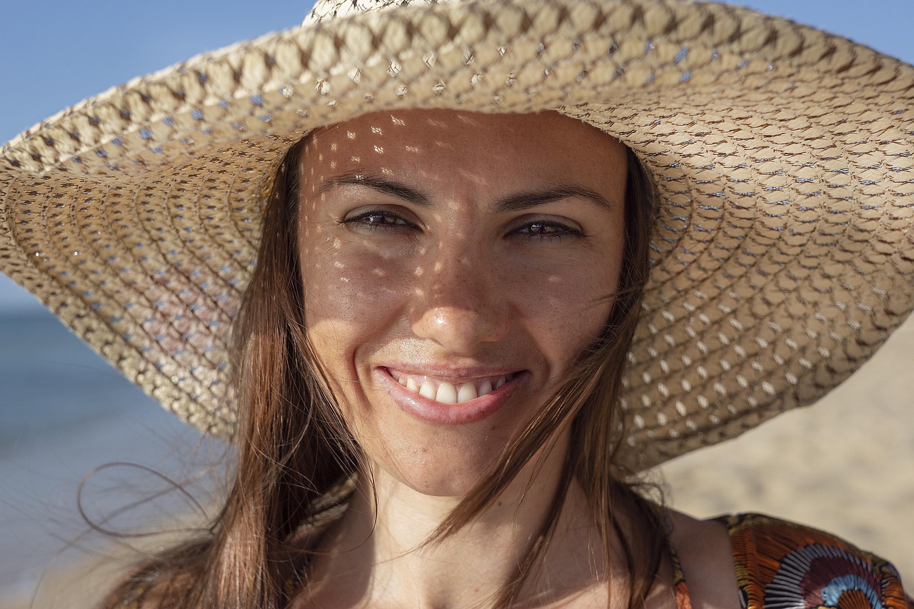 Woman smiling in the sunshine