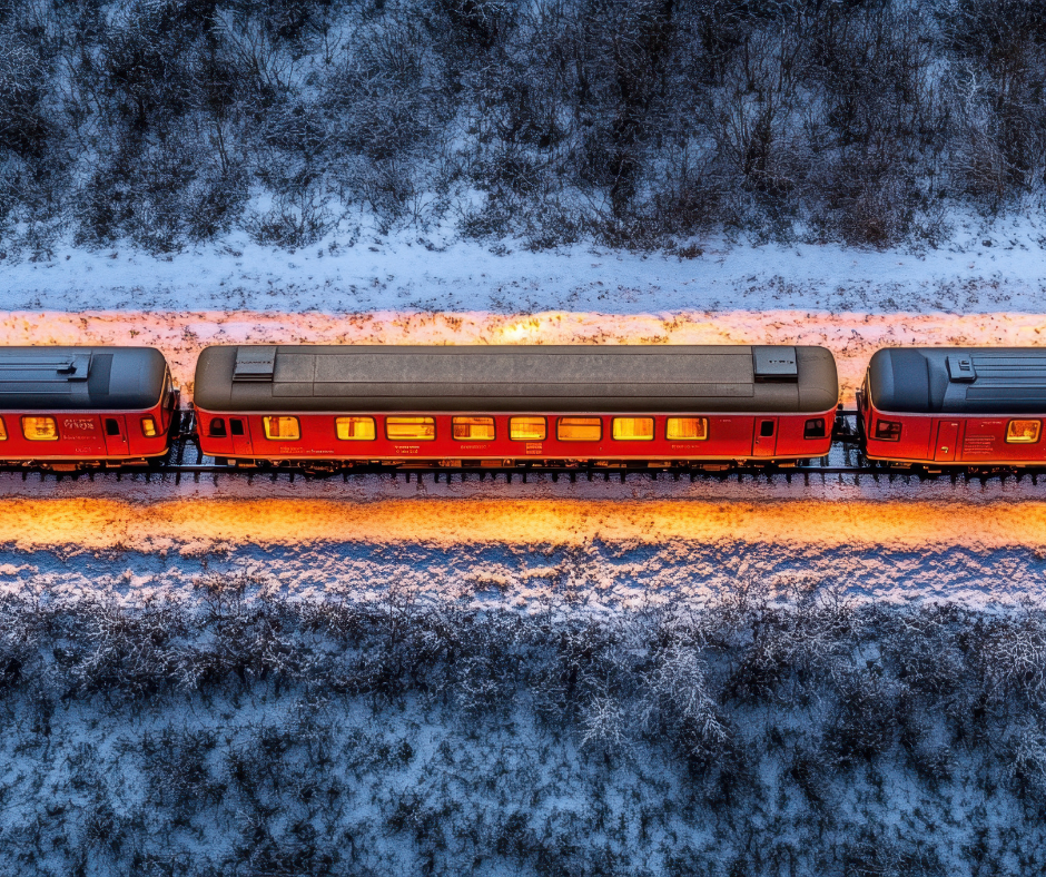 Train travel in europe winter