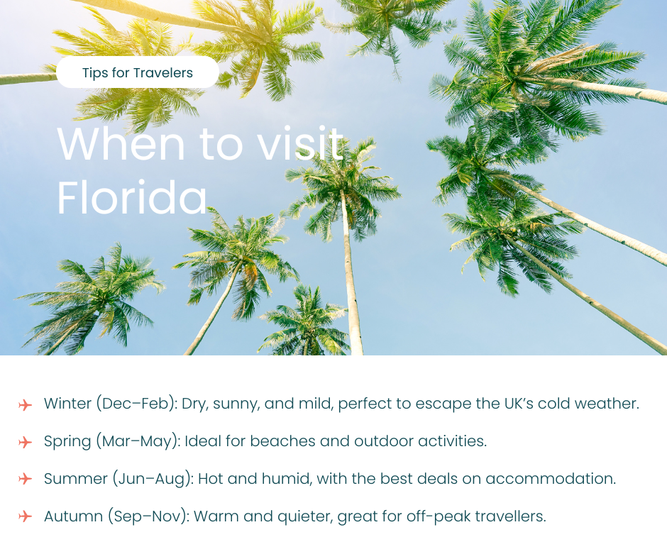 When to visit Florida infographic guide