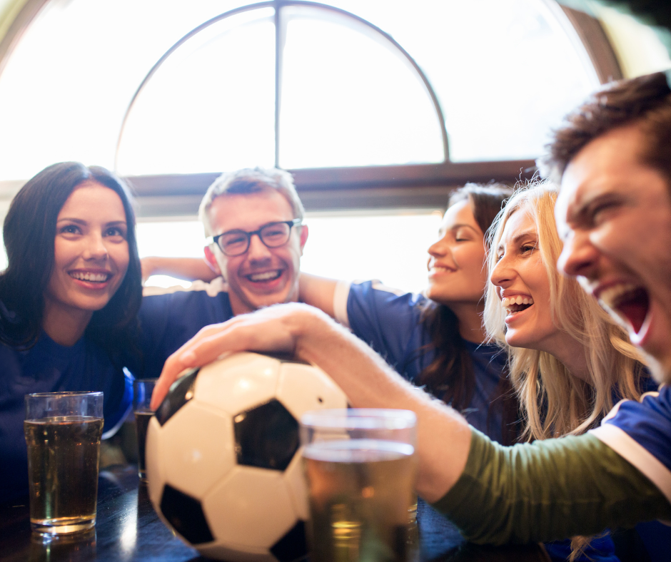 Group of football fans