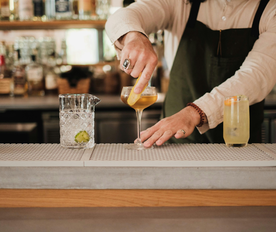 Hospitality bar work on a working holiday